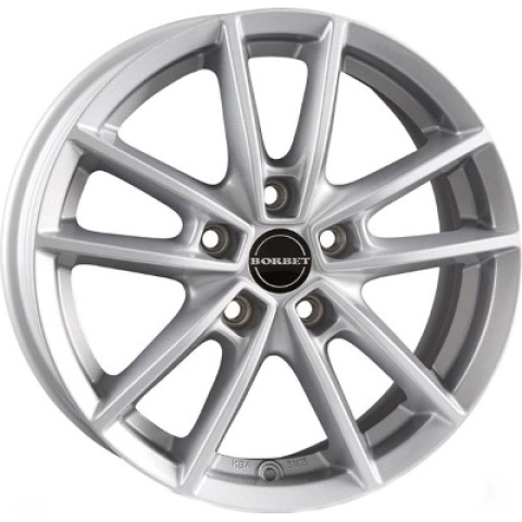 Borbet W W7 R17 PCD5x112 ET43 DIA57.1 crystal silver
